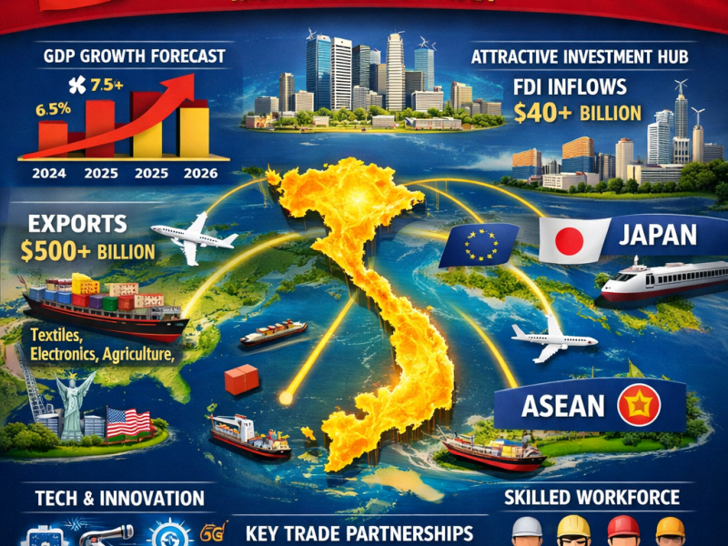 Kinh Tế Việt Nam 2026: Hiện Trạng, Thách Thức, Cơ Hội và Vai Trò Chiến Lược của Cộng Đồng Doanh Nhân Kiều&nbsp;Bào